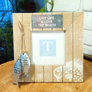 White Washed Beach Photo Frame